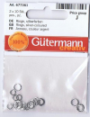 Ringe,silberfarben, nickelfrei, 5/6,5 mm ,je 10 St.